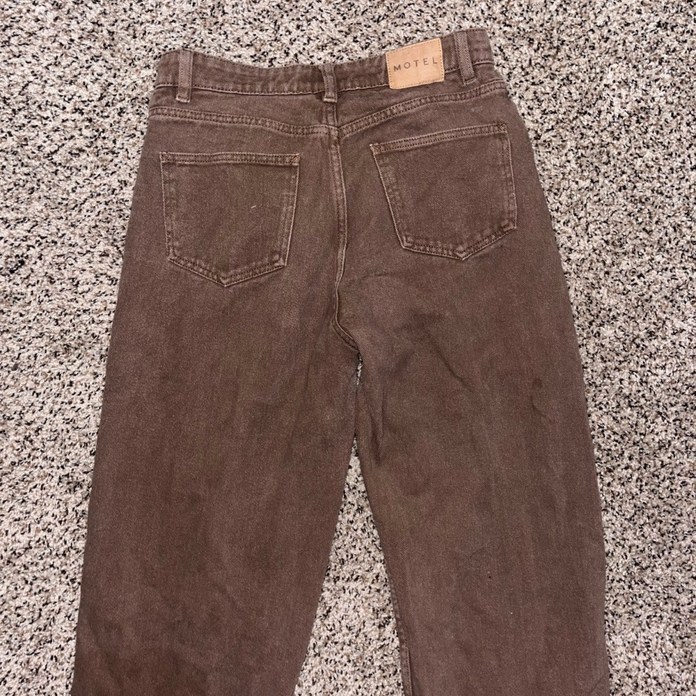 MOTEL ROCKS BROWN JEANS - Picture 3 of 5